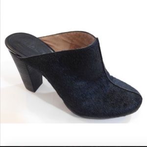 Madewell genuine calf hair high heeled mules sz 6